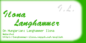 ilona langhammer business card